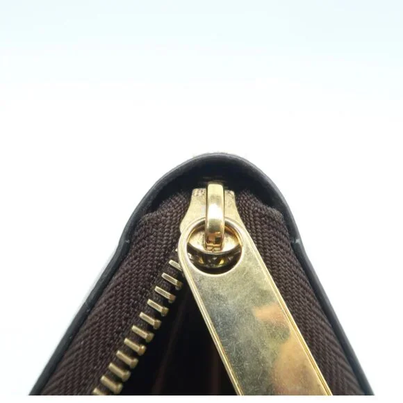 100% Authentic Louis Vuitton Zippy Brown Damier Ebene leather Wallet - Picture 7 of 12